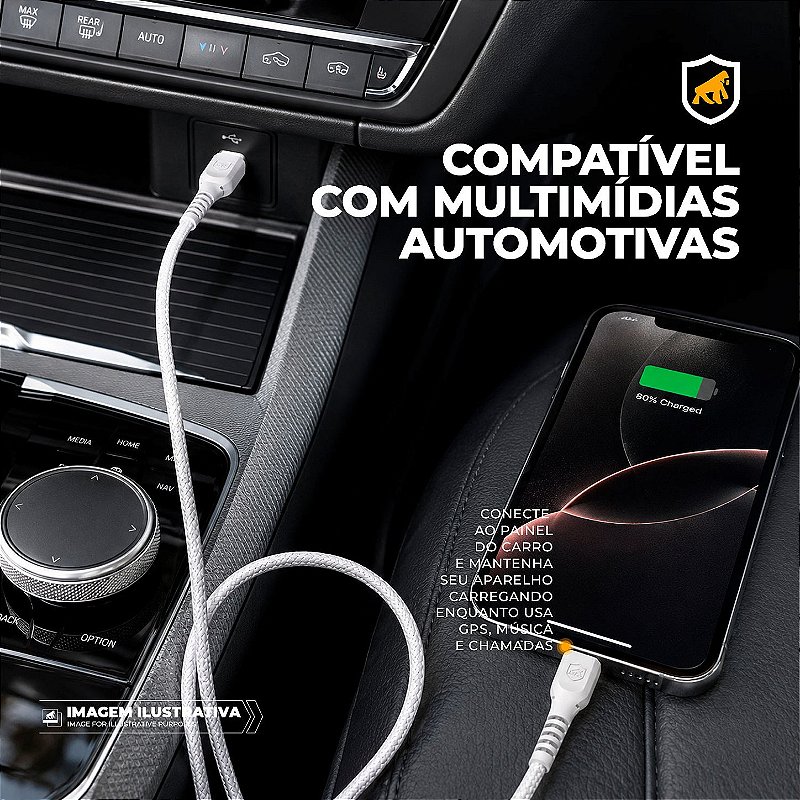 Cabo Dual Armor USB-C para Lightning GShield